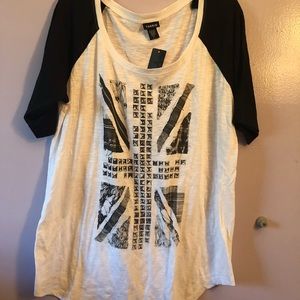 Union Jack 3/4 sleeve top